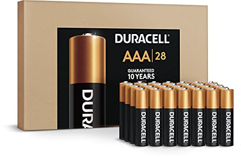 Duracell CopperTop Piles alcalines AAA, Longue durée, Triple Batterie Tout Usage pour la Maison et Les Affaires, 28 Counts