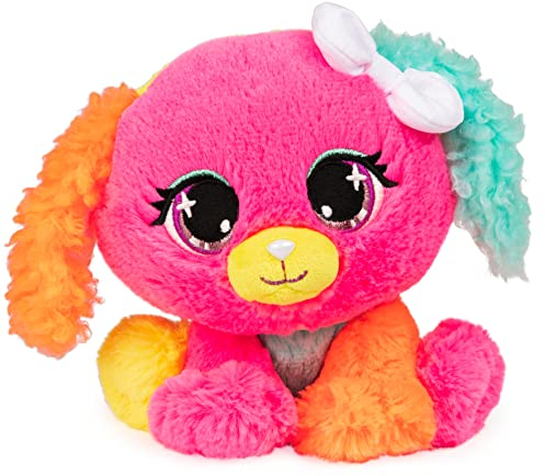 GUND Offizielles P.Lushes niedliches Designer-Mode-Sammeltier; Cyndi Pupowski Hund, hochwertiges, stilvolles Stofftier, weicher Plüsch, rosa und orange, 15,2 cm, weiches Spielzeug für Mädchen und