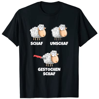Schaf Herren, Halbarm, Unschaf Gestochen Schaf Lustiger Spruch Fotografen T-Shirt, S