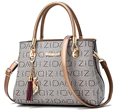 NICOLE & DORIS Elegante Handtasche Mode Schultertaschen Designer Frauen Umhängetasche Shopper Tote Tasche Damen Neue Henkeltasche mit Quaste Anhänger