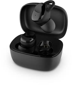 SPC Ether Sport – Auriculares inalámbricos Deportivos Bluetooth 5.0, con diseño ergonómico, Resistencia al Agua IPX7, Control táctil, Manos Libres y Estuche de Carga USB-C, Negro