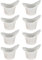Silikon Augen Bade Tasse, 8 Stück 10 ml Augenspülbecher, wiederverwendbar tragbar Augenwaschbecher für die Reinigung von müden Augen (Grau)