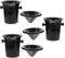 BESTonZON 3 Pièces en Plastique Vin en Plastique Seau à Glace Petits Seaux en Métal Dégustation de Vin Crachoir Dégustation Crachoir Rond