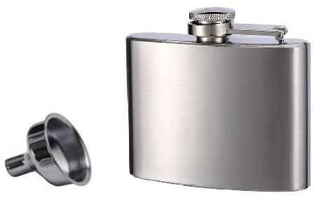 5oz / 150ml Size Hip Flask Stainless Steel with Funnel Free Portable Pocket Whiskey Flask with Handy for Climbing Camping Bar Party for Men Women