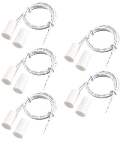 VictorsHome Magnetic Reed Switch RC-33 NC Recessed Wired Window Door Contact Sensors for Home Security and Burglar Alarm Systems 5pcs
