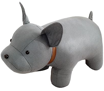 Folpus Tabouret Ottoman Tabouret pour Enfants canapé Tabouret à thé Repose-Pieds Animal pour Salons intérieurs, Chien Gris
