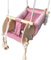 Love Gifts® Babyschaukel aus Holz hochwertig und geeignet als indoor Schaukel, Babywippe montierbar an der Decke sowie im Türrahmen, Farbe Rosa