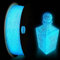 YOUSU 3D Drucker filament,im Dunkeln leuchtendes PLA Filament 1,75 mm,schwarzes Filament mit im Dunkeln leuchtendem blauen Sternenhimmel,1 kg (2,2 lbs)