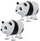 Panda Luftballons, 2 Stück Folienballon Panda, Airwalker Ballon Panda, XXL Luftballon Panda Walking, Panda Ballon für Kinder Geburtstags Festival Party Dekoration Geschenk