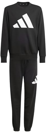 adidas Unisex Kinder ESSENTIALS FRENCH TERRY JOGGER, black/white, 7-8 Years