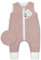 Ehrenkind® Babyschlafsack | Schlafsack mit Füßen 2.5 TOG | Bio-Baumwolle | Ganzjahres Schlafsack Baby Gr. 100 Farbe Rose Tropfen | Oeko-Tex | Schlafsack winter und Sommer Schlafsack Kinder