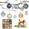 Weihnachtskugeln Christbaumkugeln Weihnachtsbaumschmuck Kugel Ornamente Set Weihnachtskugeln für Party Geschenk Dekoration, 44 Stück