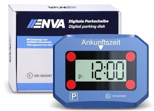 ENVA Elektronische Digitale Parkscheibe - mit Zulassung vom KBA