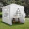 Bonnlo Pop-up Pavillon, Faltpavillon 2x2m, Höhenverstellbar, Wasserdicht Partyzelt mit 4 Seitenteilen, Gartenpavillon für Outdoor Hochzeit Garten Camping Party, Grau (Weiß)
