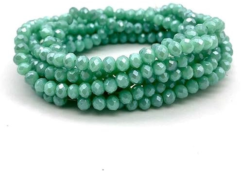 Cuentas de cristal checo facetadas brillantes, 2, 3, 4, 6 y 8 mm, espaciadoras sueltas redondas para hacer joyas, collares y pulseras, accesorios - C226-8 mm (68 unidades)