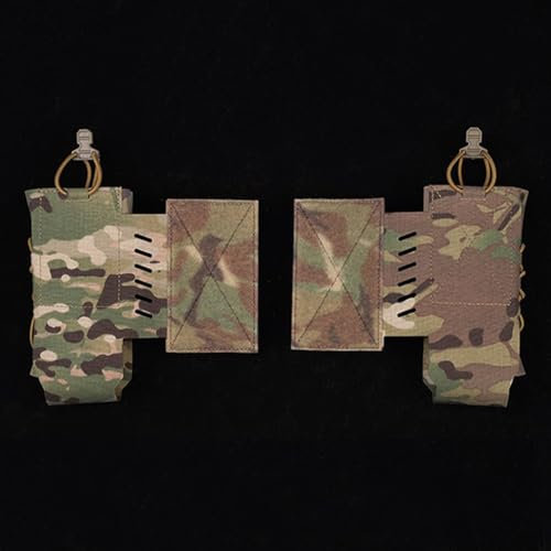 2PCS - Universal Radio Pouch Radio Cases, Adjustable Tactical Radio Carrier, Nylon Holster Accessories, Elastic Cord Radio Holder For AN/PRC-163,AN/PRC-152,AN/PRC148