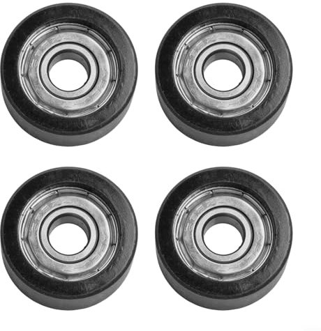 Getdoublerich Rudermaschinen-Sitzrollen mit Lagern, 8 x 27 x 11 mm, Ersatzrollen für reibungslose Sitzbewegung, kompatibel mit den meisten Rudergeräten, 4 Stück