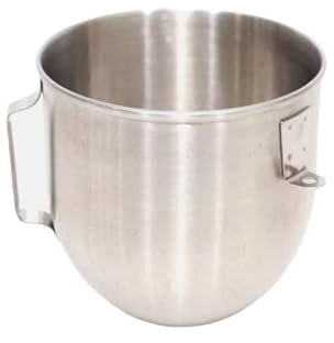 WHDEKGD Mixer Bowl Compatible For KitchenAid 5 Qt. K5ASBP Stand Mixer Stainless Steel Kitchen Auxiliary Mixer Accessories, Food Processor Bowl Blender Replacement Parts