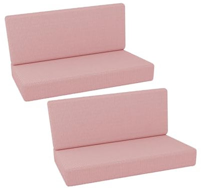 Sharplace 4X Camper-Kissenbezüge, Wohnmobil-Sitzbezüge, RV-Sitzbezüge, Ersatz-Couchbezüge, Sofa-Sitzkissenbezug, Elastische Sofahusse, Rückenlehnenbezug Bankbezüge für Anhänger, Rosa