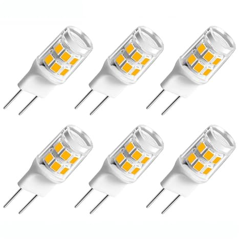 eufeifeiegds 6-stück Dimmbare G8 LED Birne AC110V 120V 2W Schrank Licht Decke Kristall Kronleuchter 2700k 3000k 4000k 4500k 6000k(Natural White 4000K)