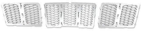Kühlergrill Racing Grills Für Jeep Für Grand Cherokee 2014-2016 Auto Front Einsatz Honeycomb Mesh Grille Dekoration Abdeckung Zubehör Front Kühlergrille(Chrome)