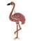 Broche « ’flamant »’ en cristal Swarovski rose et or plaqué