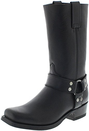 Sendra Boots 8833 - Stivali da motociclista unisex in pelle, Nero , 42 EU