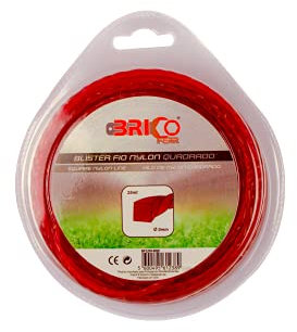 Bricoferr BF100-8QE Hilo para desbrozadora (3 mm x 15 metros, cuadrado desbrozado)