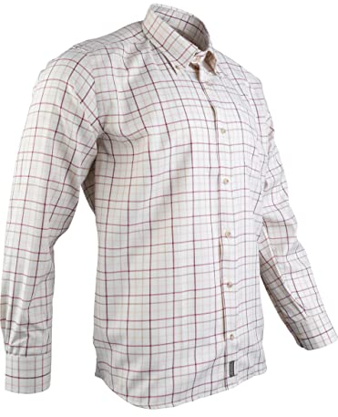 JACK PYKE Countryman Check Shirt Burgundy Large