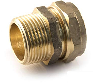 15mm - 1/2ag Klemmringverschraubung für Kupferrohr Übergang PEX PE-X Fittings Conex 2 Stück