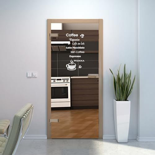 Glastür Aufkleber Tattoo Folie Glasdekor Fensterfolie Sichtschutz Wohnzimmer, Büro, Küche oder für alle Glasflächen Sichtschutzfolie für Türen GDT544 Größe ca. 70cm x 50cm