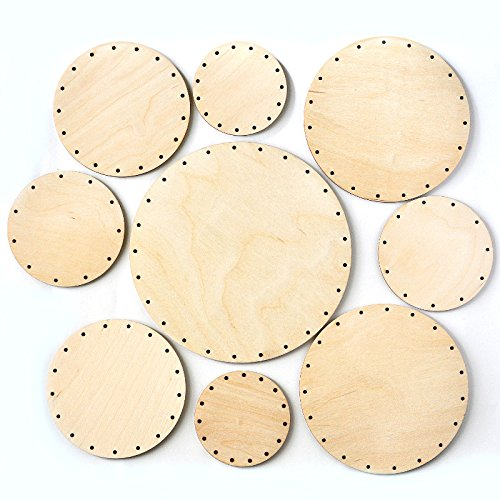 Zita's Creative Korbboden Set rund, groß - für Peddigrohr 3mm - Flechten, Korbflechten, Schilf Set, Peddigrohr, Flechtmaterial, Flechtset, Rattan
