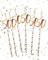 Alandra Party STRAW-50 50th Birthday Straws Cream & Rose Gold Metallic, Pack of 6
