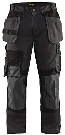 BLÅKLÄDER Handwerkerhose Kevlar® und Stretch Herren, 45S, Dunkelgrau/Schwarz
