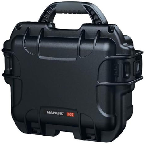 Nanuk 905 wasserdichter Hartschalenkoffer mit Schaumstoffeinlage für Sennheiser EW Mikrofon Set – Schwarz
