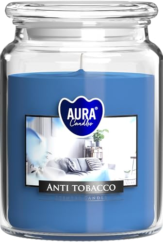 BISPOL Large Scented Candle in a Jar with Lid - 100 Hours Burning - Diameter 9.9 cm and Height 14 cm - Anti Smoke Aroma