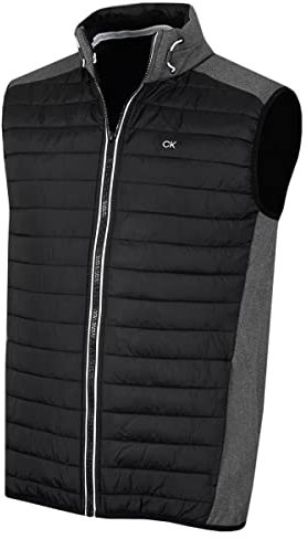 Calvin Klein Mens Hybrid Gilet - Charcoal/Black - S