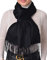 Pari De Luxe Weicher & warmer 100% Kaschmir Schal in Schwarz - Hochwertiger & edler Cashmere Schal 100% für Damen & Herren XXL - 35X200 cm - Zeitlos und Klassisch