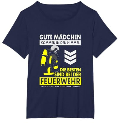 Die Besten Mädchen Feuerwehr Feuerwehrfrau Spruch Motiv T-Shirt