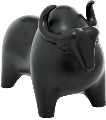Deco 79 Moderne Skulptur aus Porzellan, 33 x 15,2 x 22,9 cm, Schwarz