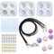 Cayway Katzenpfoten Resin Silikonformn 4 Stück Bärentatze Resin Form Epoxidharz Formen Gießform, Schwarzes Wachsseil, Augenschraubenstifte für Harz DIY, Anhänger, Schlüsselanhänger