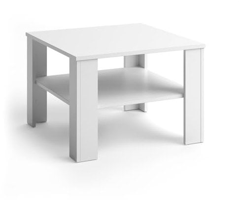 Vicco Table Basse Homer, Blanc, 60 x 60 cm