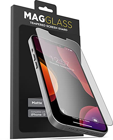 magglass Matte Screen Protector Designed for iPhone 13 Pro Max Tempered Glass (Anti Glare) Fingerprint Resistant Display Guard (Case Compatible)
