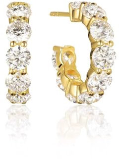 Sif Jakobs Jewellery Damen-Creolen 925er Silber Zirkonia One Size Gold 32019262