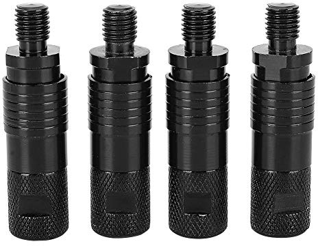 BuyWeek Angelalarm Schnelladapter, 4 Stück Angelrute Alarmanschluss Metall Schnellverschluss Bissalarme Adapter für Angeln im Freien (Schwarz)