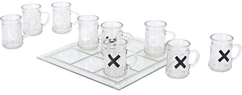 MISTER GADGET - MG3333 - Tic Tac Toe Trinkspiel aus Glas