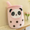 SWECOMZE Panda Bubble Tea Stofftier Plüschtier, Plüschkissen Tier Teetasse Kissen süße Weiche Kuscheltier Plüsch Spielzeug (rosa,50cm)