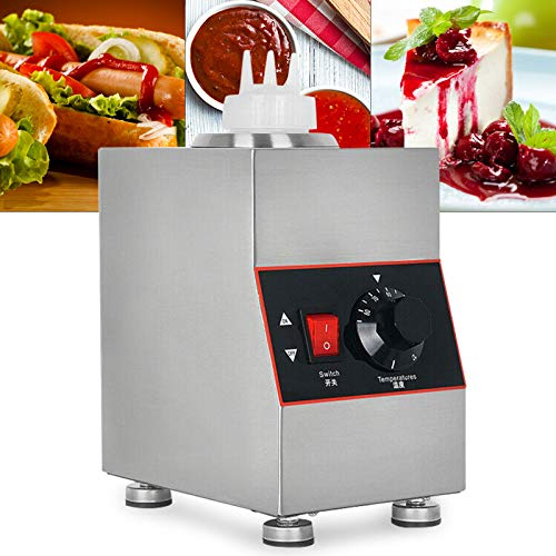 Saucenspender Senf Ketchup Spender Schokoladenwärmer Edelstahl Pump Soßenspender Dispenser 650ML 220V