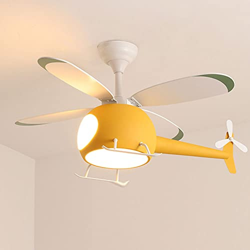 MAXIAOXIANG Inverter Ceiling Fan with Light,dimming Remote Control,Helicopter Chandelier,LED Ceiling Light Fan,6-Speed Adjustment,Remote Control Timing,Winter& Summer Positive & Negative,40W