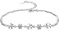 Bracelet Femme avec Porte-Bonheur Trèfle, Bracelet Porte-bonheur, Bracelet Trèfle Argent, bracelets de distance, Bracelet porte-bonheur fabriqué à la main pour femmes et filles, réglable